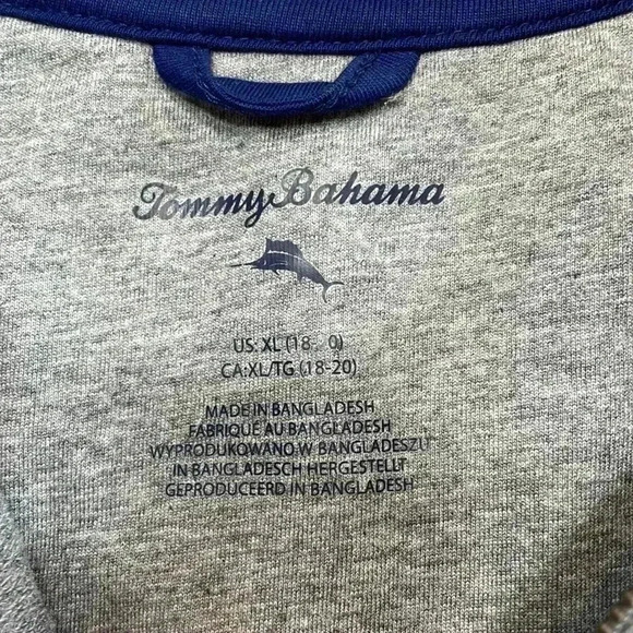 NWT Tommy Bahama grey 3/4 zip size XL - Picture 5 of 6